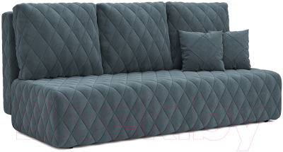 Диван Mebel-Ars Еврокнижка Роял (велюр серо-синий НВ-178/26) - фото