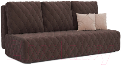 Диван Mebel-Ars Еврокнижка Роял (велюр молочный шоколад НВ-178/13) - фото