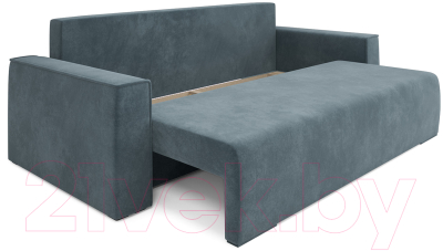 Диван Mebel-Ars Еврокнижка Манхэттен (велюр серо-синий НВ-178/26)