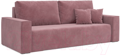 Диван Mebel-Ars Еврокнижка Манхэттен (велюр пудра НВ-178/18) - фото