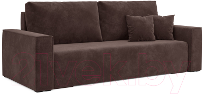 Диван Mebel-Ars Еврокнижка Манхэттен (велюр молочный шоколад НВ-178/13) - фото