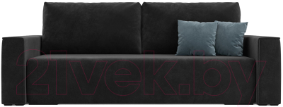 Диван Mebel-Ars Еврокнижка Манхэттен (велюр черный НВ-178/17)