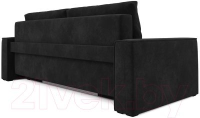 Диван Mebel-Ars Еврокнижка Манхэттен (велюр черный НВ-178/17)