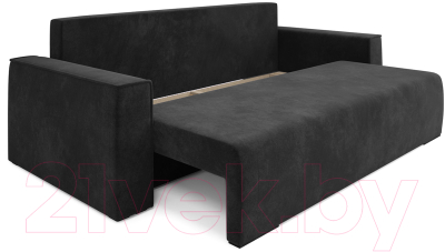 Диван Mebel-Ars Еврокнижка Манхэттен (велюр черный НВ-178/17)