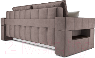 Диван Mebel-Ars Еврокнижка Венеция (бархат серо-шоколадный/Star Velvet 60 Cofee)