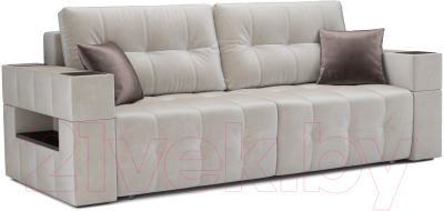 Диван Mebel-Ars Еврокнижка Венеция (бархат бежевый/Star Velvet 6 Light Beige) - фото