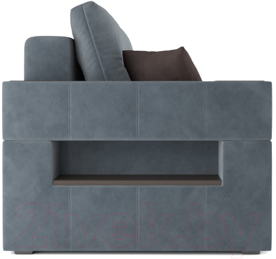Диван Mebel-Ars Еврокнижка Венеция (велюр серо-синий HB-178 26)
