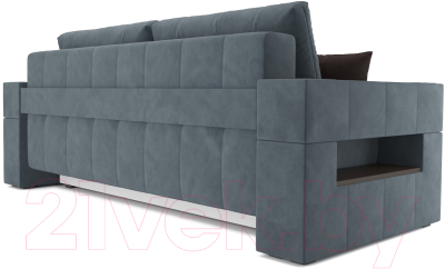 Диван Mebel-Ars Еврокнижка Венеция (велюр серо-синий HB-178 26)