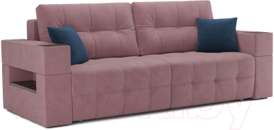 Диван Mebel-Ars Еврокнижка Венеция (велюр пудра НВ-178 18) - фото