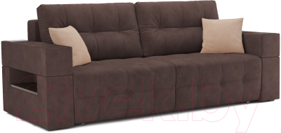 Диван Mebel-Ars Еврокнижка Венеция (велюр молочный шоколад НВ-178 13) - фото