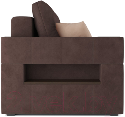 Диван Mebel-Ars Еврокнижка Венеция (велюр молочный шоколад НВ-178 13)