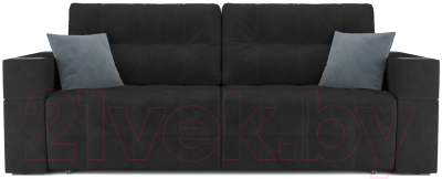 Диван Mebel-Ars Еврокнижка Венеция (велюр черный НВ-178 17)