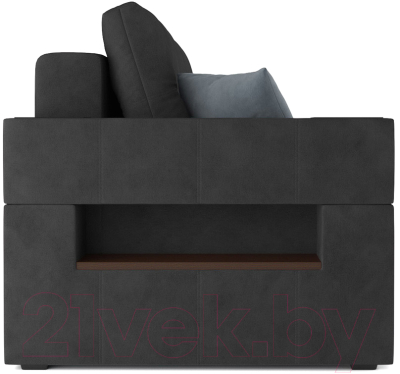 Диван Mebel-Ars Еврокнижка Венеция (велюр черный НВ-178 17)