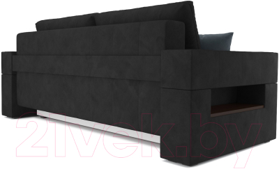 Диван Mebel-Ars Еврокнижка Венеция (велюр черный НВ-178 17)