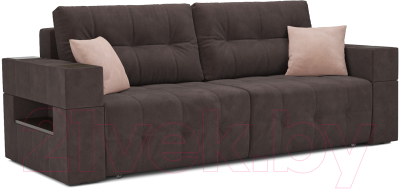 Диван Mebel-Ars Еврокнижка Венеция (кордрой коричневый) - фото