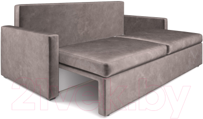 Диван Mebel-Ars Еврокнижка Поло (бархат серо-шоколадный/Star Velvet 60 Cofee)