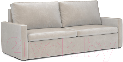 Диван Mebel-Ars Еврокнижка Поло (бархат бежевый/Star Velvet 6 Light Beige) - фото