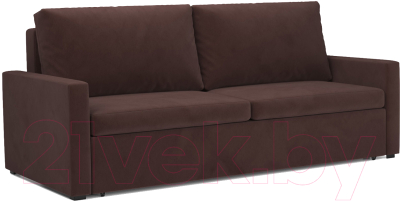 Диван Mebel-Ars Еврокнижка Поло (велюр шоколад HB-178 16) - фото