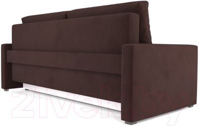 Диван Mebel-Ars Еврокнижка Поло (велюр шоколад HB-178 16)