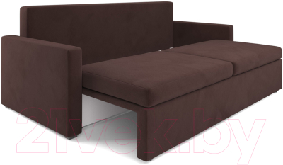 Диван Mebel-Ars Еврокнижка Поло (велюр шоколад HB-178 16)