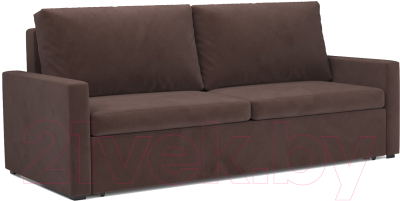 Диван Mebel-Ars Еврокнижка Поло (велюр молочный шоколад НВ-178 13) - фото