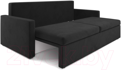 Диван Mebel-Ars Еврокнижка Поло (велюр черный НВ-178 17)