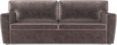 Диван Mebel-Ars Еврокнижка Оскар (бархат серо-шоколадный/Star Velvet 60 Cofee)