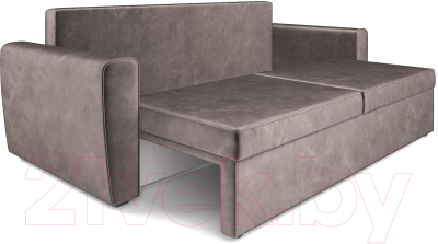 Диван Mebel-Ars Еврокнижка Оскар (бархат серо-шоколадный/Star Velvet 60 Cofee)