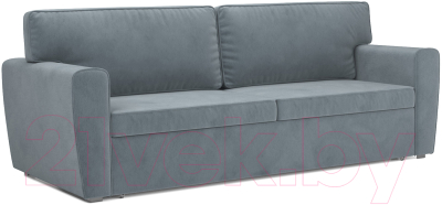 Диван Mebel-Ars Еврокнижка Оскар (велюр серо-синий HB-178 26) - фото