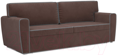 Диван Mebel-Ars Еврокнижка Оскар (велюр молочный шоколад НВ-178 13) - фото