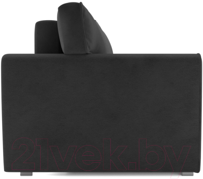 Диван Mebel-Ars Еврокнижка Оскар (велюр черный НВ-178 17)