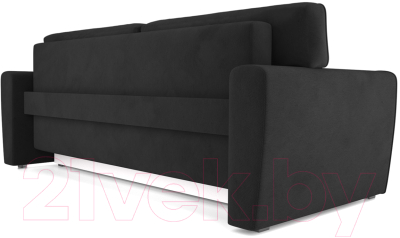 Диван Mebel-Ars Еврокнижка Оскар (велюр черный НВ-178 17)