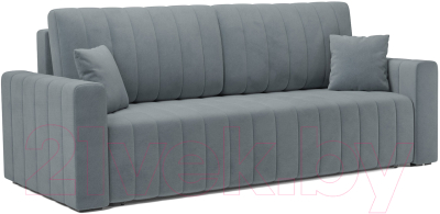 Диван Mebel-Ars Еврокнижка Лондон (велюр серо-синий НВ-178/26) - фото