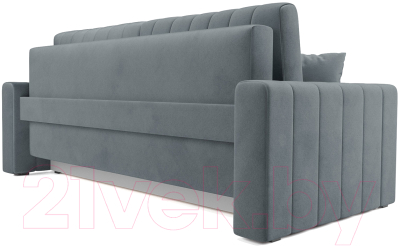 Диван Mebel-Ars Еврокнижка Лондон (велюр серо-синий НВ-178/26)