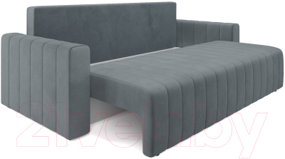 Диван Mebel-Ars Еврокнижка Лондон (велюр серо-синий НВ-178/26)