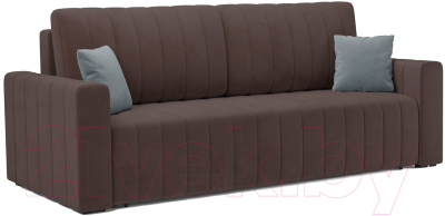 Диван Mebel-Ars Еврокнижка Лондон (велюр молочный шоколад НВ-178/13) - фото