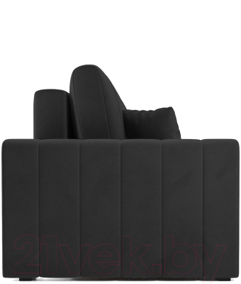 Диван Mebel-Ars Еврокнижка Лондон (велюр черный НВ-178/17)