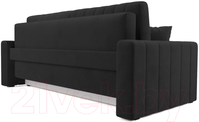 Диван Mebel-Ars Еврокнижка Лондон (велюр черный НВ-178/17)