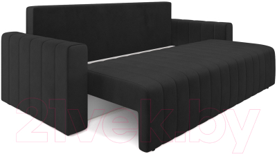 Диван Mebel-Ars Еврокнижка Лондон (велюр черный НВ-178/17)