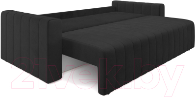 Диван Mebel-Ars Еврокнижка Лондон (велюр черный НВ-178/17)