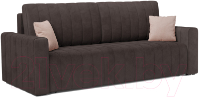 Диван Mebel-Ars Еврокнижка Лондон (кордрой коричневый) - фото