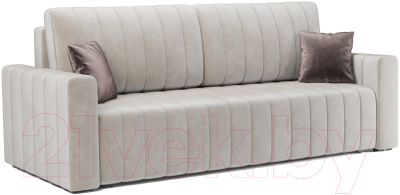 Диван Mebel-Ars Еврокнижка Лондон (бархат бежевый/Star Velvet 6 Light Beige) - фото