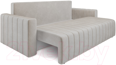 Диван Mebel-Ars Еврокнижка Лондон (бархат бежевый/Star Velvet 6 Light Beige)