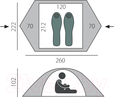 Палатка BTrace Micro / T0188 (зеленый)