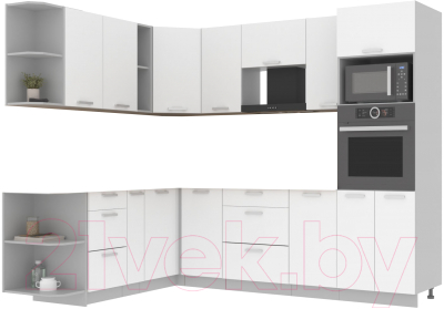 Готовая кухня Интерлиния Мила Лайт 1.88x2.6 левая без столешницы - фото