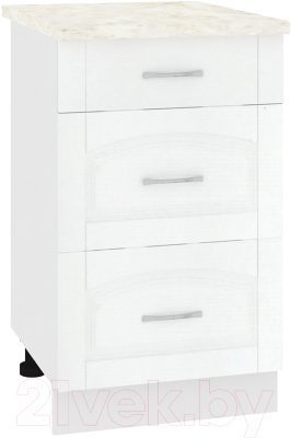 Шкаф-стол кухонный Кортекс-мебель Корнелия Ретро НШ50р3ш - фото