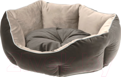 Лежанка для животных Ferplast Queen 60 / 83406003 (бежевый/серый) - фото