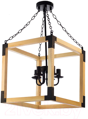 Люстра Aitin-Pro НПБ C01249/5 (черный/дерево) - фото