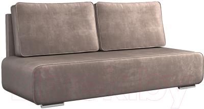 Диван Mebel-Ars Еврокнижка Марк (бархат серо-шоколадный/Star Velvet 60 Cofee) - фото