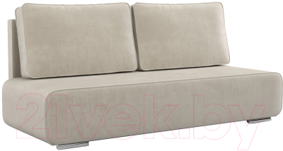 Диван Mebel-Ars Еврокнижка Марк (бархат бежевый/Star Velvet 6 Light Beige) - фото